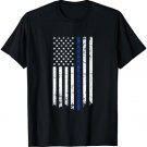 Honor & Respect Police Officer Thin Blue Line Flag T-shirt T-Shirt