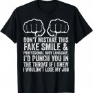 Job Makes Me Want To Throat Punch Coworkers Funny Novelty T-Shirt