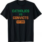 Catholics Vs Convicts 1988 Retro Vintage Distressed T-Shirt