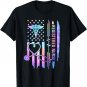 Tie Dye Registered Nurse RN EKG Stethoscope Nursing USA Flag T-Shirt