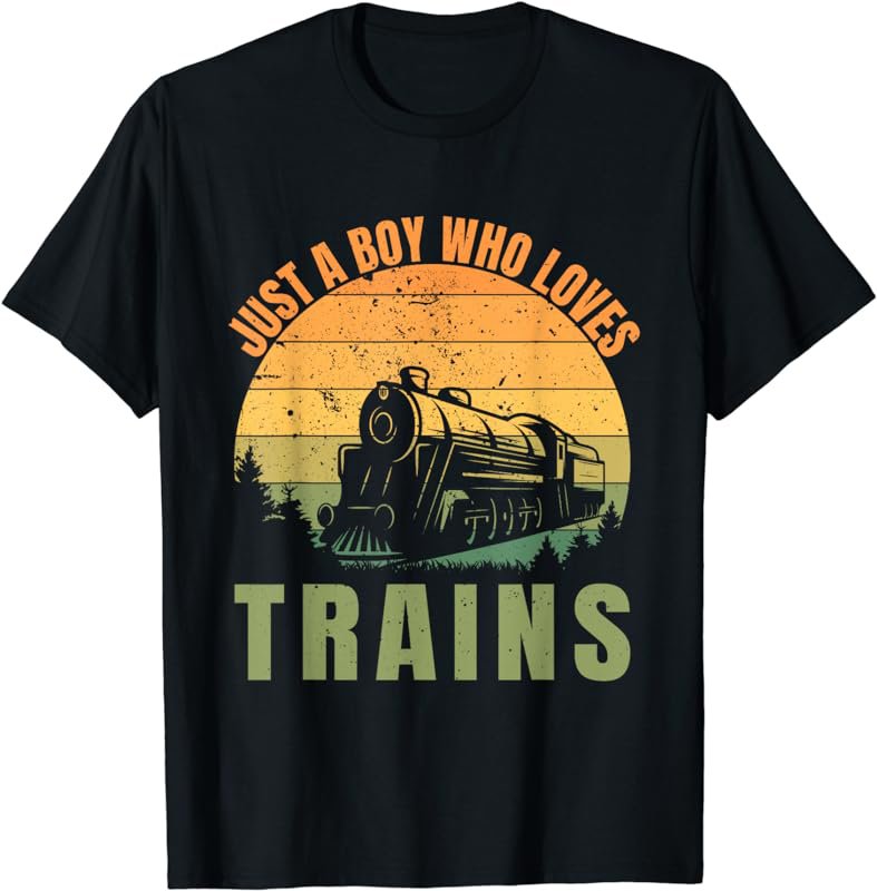 just a boy who loves trains T-Shirt