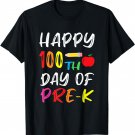 Happy 100th Day of Pre-k - 100 Days of Pre K Child Teacher T-Shirt
