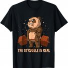 Melanin Panda Bodybuilding Black History BLM Gym Workout T-Shirt