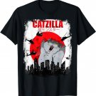 Funny Cute Art Japanese Cat graphic For Cat Lover Catzilla T-Shirt