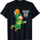 Leprechaun Basketball Dunk St Patricks Day Boys Men Sports T-Shirt