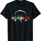 Gamer Heartbeat - Colorful Headphones Video Games Gaming T-Shirt
