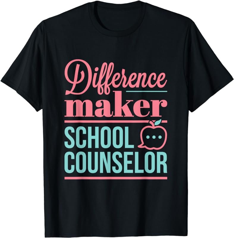 School Counselor Difference Maker Guidance Counseling T-Shirt