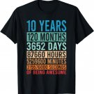 10th Birthday 10 Years Old Vintage Retro 120 Months T-Shirt