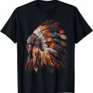 Native American Indian Headdress Graphic Tees Men Women T-Shirt