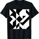 Abstract black and white geometric print T-Shirt