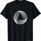 Circle Triangle Line Graphic Abstract Minimal Symbol Black T-Shirt