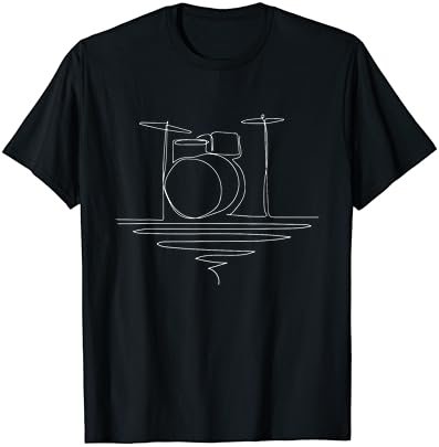 Music Drum Line Art Abstract Minimalist Cool Drummer Gifts T-Shirt