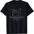 Music Drum Line Art Abstract Minimalist Cool Drummer Gifts T-Shirt