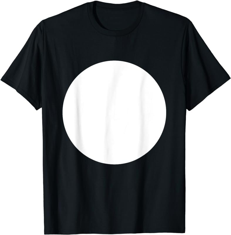 Blank Abstract Printed White Circle Novelty Graphics Design T-Shirt
