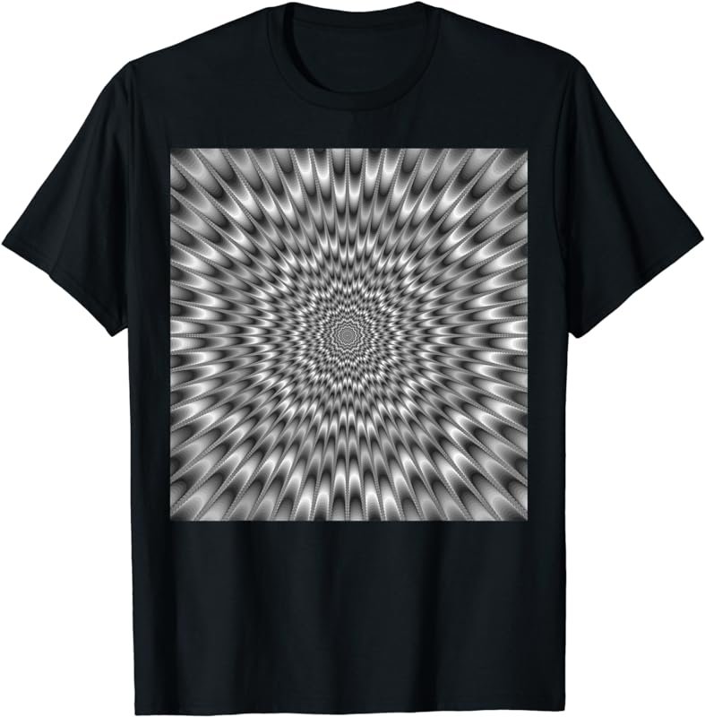 Mind Trick Optical Illusion Tshirt - Eye Magic Flower Shape T-Shirt