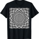 Mind Trick Optical Illusion Tshirt - Eye Magic Flower Shape T-Shirt
