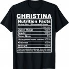 Christina Nutrition Facts Christina Name Birthday Shirt T-Shirt