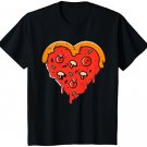 Kids Heart Pizza Valentines Day Cute Italian Food Chef Foodie T-Shirt