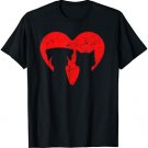 Dog Love Heart Valentines Day Cat Lovers Cute Gifts T-Shirt