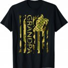 Mens Grandpa American Flag Camo Shirt Fathers Day tshirt military