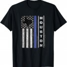 Houston Texas Thin Blue Line Police Week Flag Cop Gifts Dad T-Shirt