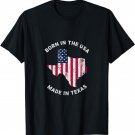 Born In The USA Flag Vintage State of Texas Gifts Made-In T-Shirt