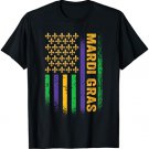 Mardi Gras American Flag USA Flag Mardi Gras Costume T-Shirt