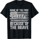 American Flag Veteran For Men Women Kids: Home Of The Free T-Shirt