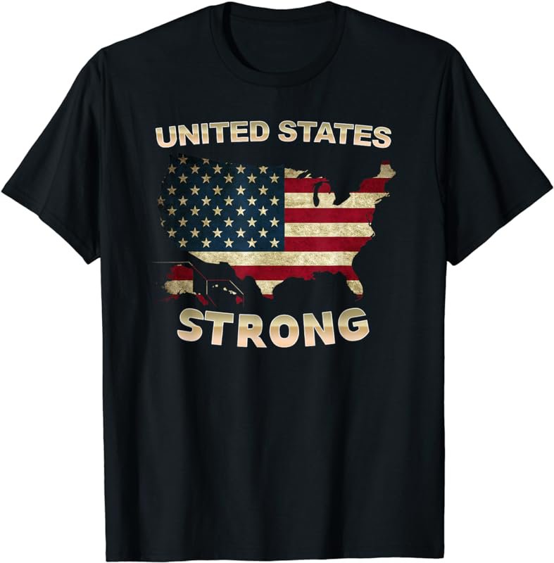 United States Strong Cool Vintage American Flag Men Women T-Shirt