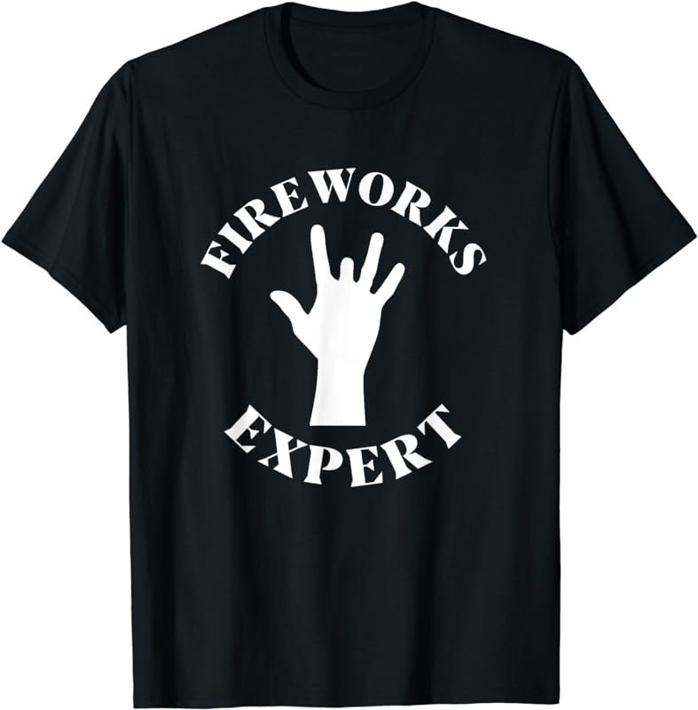 Missing Finger Fireworks Expert Funny 4th Of July T-Shirt