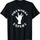 Missing Finger Fireworks Expert Funny 4th Of July T-Shirt