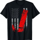 Logging Flag Shirt - Red Logger Felling a Tree on US Flag