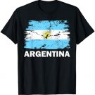 Vintage Argentina Argentinian Flag Pride Support T-Shirt