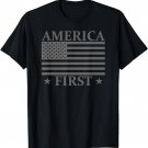AMERICA FIRST USA AMERICAN FLAG PATRIOT STARS AND STRIPES T-Shirt