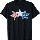 USA Red White Blue T-shirt American Flag U.S.A Stars Stripes
