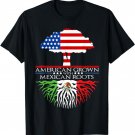 Mexican Roots American Grown Tree Flag USA Mexico T-Shirt