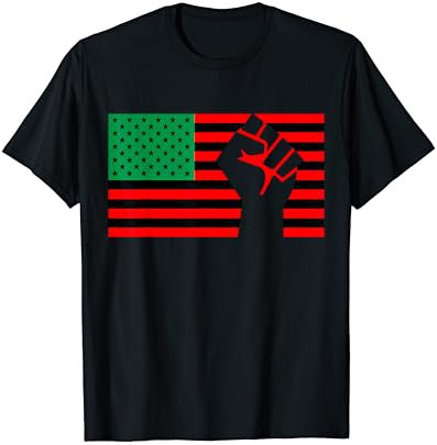 Black Lives Matter Pan African American UNIA Flag Juneteenth T-Shirt