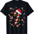 Candy Cane Merry and Bright Red and White Candy Christmas T-Shirt