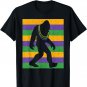 Bigfoot Mardi Gras Sasquatch Funny Men Kids Gift Tee T-Shirt