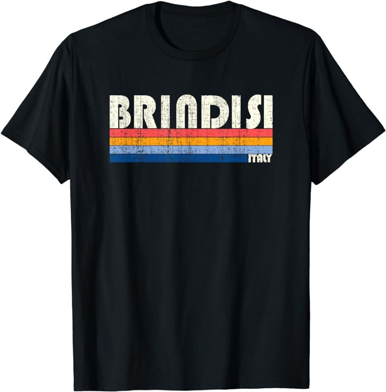 Retro Vintage 70s 80s Style Brindisi, Italy T-Shirt