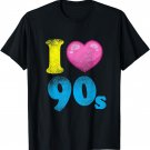 I Heart the 90s Love Nineties Hilarous Distressed Shirt Tee