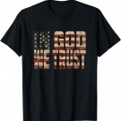 In GOD We Trust Weathered American Flag Patriotic T-Shirt