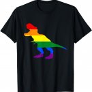 Dino Pride Rainbow Flag T-Shirt LBGT Pride Month Gift