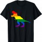 Dino Pride Rainbow Flag T-Shirt LBGT Pride Month Gift