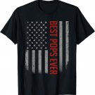 American Flag Dad Shirt Gift For Father's day Best Pops Ever T-Shirt