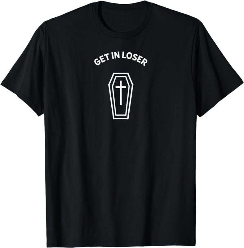 Get In Loser Coffin Pastel Goth Kawaii Halloween Aesthetic T-Shirt