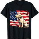 Patriotic Labrador American Flag T-Shirt