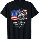 Proud Miniature Poodle Mom American Flag patriotic gift dog T-Shirt