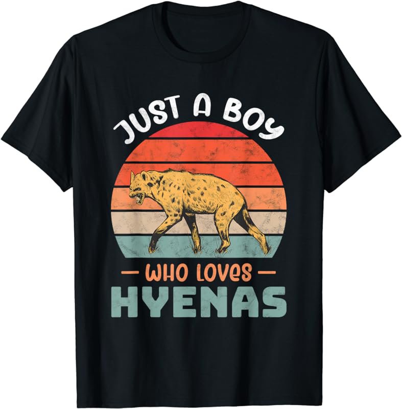 Just a Boy who loves Hyenas Safari animal Hyena T-Shirt