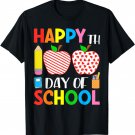 100 Days Of School Hearts Stripes Teacher And Student T-Shirt